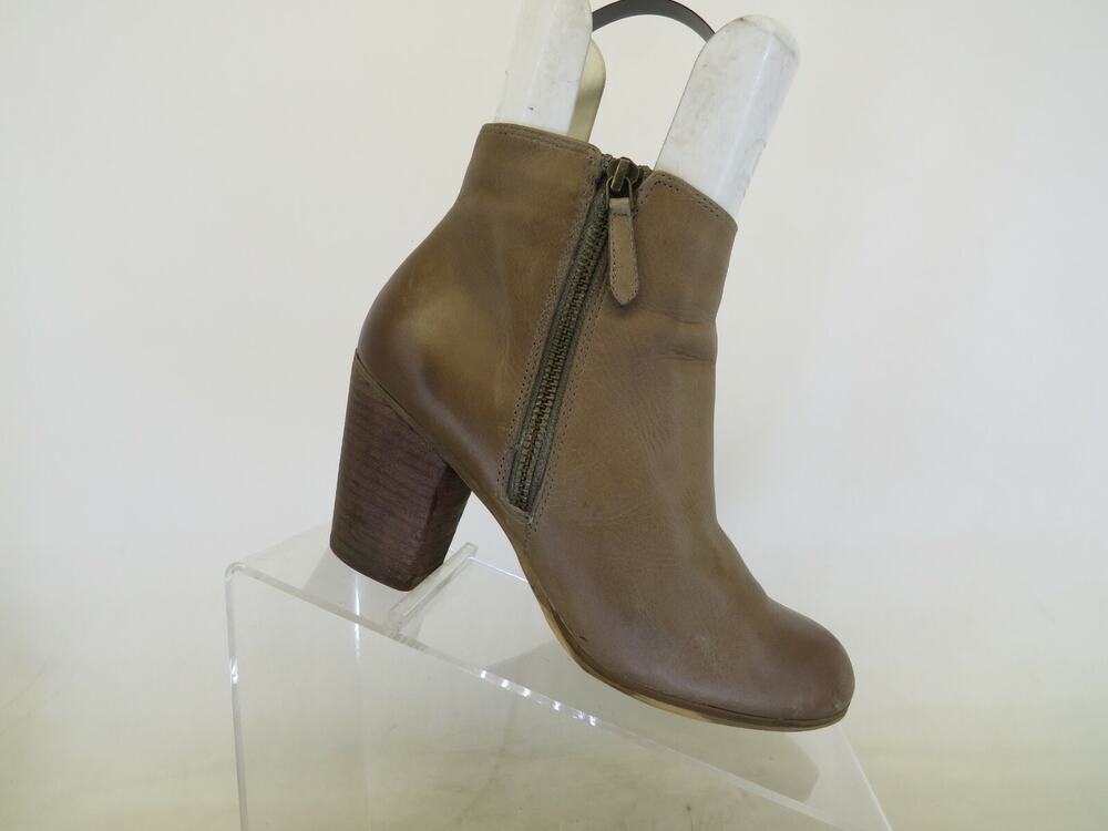 BP Brown Leather Zip Ankle Fashion Boots Bootie Women Size 6 M